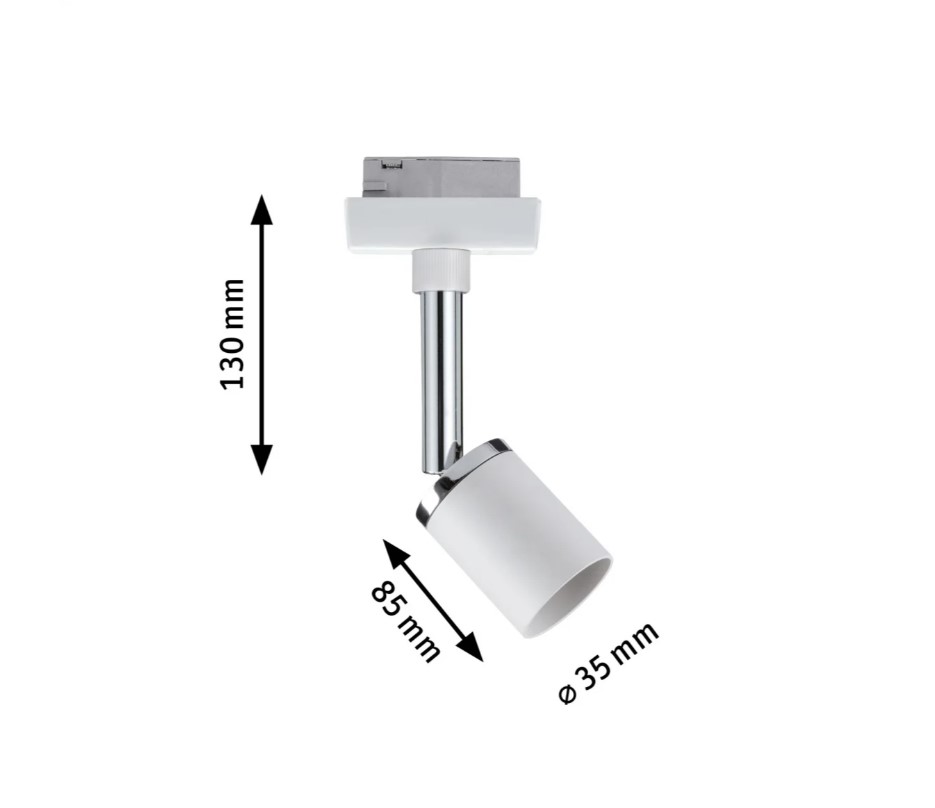 Spot s kloubem bílý pro kolejnice Urail
